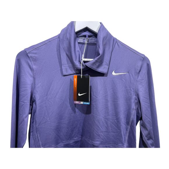 Nike Golf Dri-Fit Womens Small/Tall Pullover Long Sleeve Mock Neck Purple NEW - Picture 7 of 14